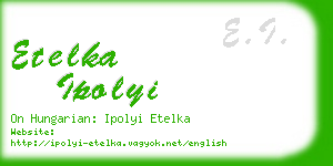 etelka ipolyi business card